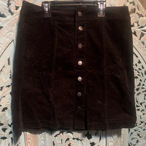Charter Club Velvet button up skirt